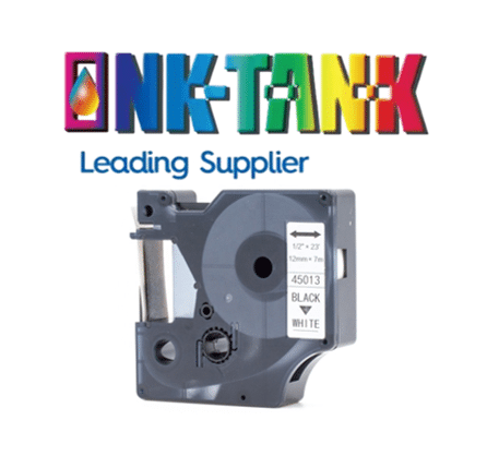 Compatible 45013 Label Tape Black on White for DYMO LabelManager
