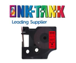 Compatible 45017 Label Tape Black on Red for DYMO LabelManager