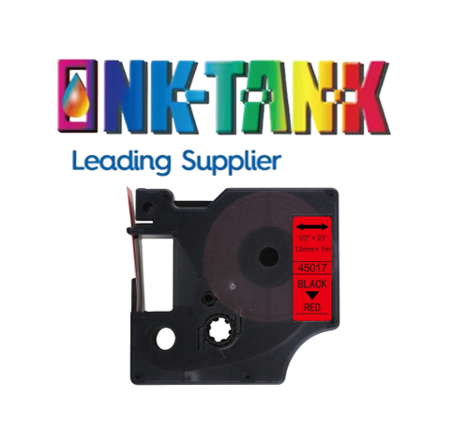 Compatible 45017 Label Tape Black on Red for DYMO LabelManager