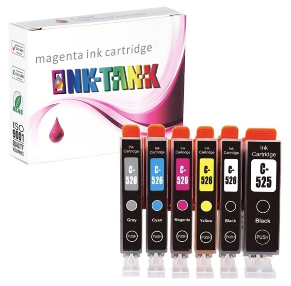 Compatible Canon PGI525 + CLI526 B, C, M, Y Inkjet Value Pack Compatible Canon PGI525 + CLI526 B, C, M, Y Inkjet Value Pack