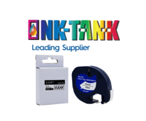 DYMO LetraTag 12267 Black on Clear Compatible Adhesive Thermal Paper Label Tape