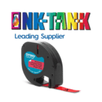 Compatible DYMO 91203 Black on Red 12mm x 4m LetraTag Label