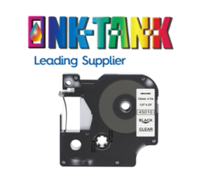 Premium Compatible 45010 Label Tape Black Clear for DYMO LabelManager