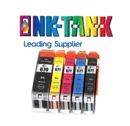 Compatible Canon PGI-670 & CLI-671 Value Pack Ink Cartridges (5-Pack)