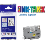Compatible Stencil Tapes STe141 Black on Clear 18mm for Brother