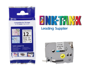 Brother black on clear label tape tze 131 tze31 Compatible