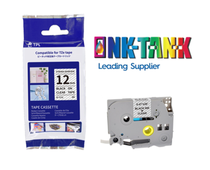 Brother black on clear label tape tze 131 tze31 Compatible