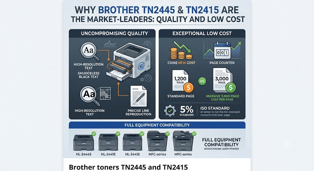The Ultimate Guide to Brother TN2445 & TN2415 Toner Cartridges