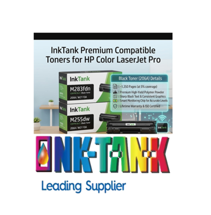 Premium Compatible HP 206A Black Toner Cartridge (W2110A) – 1350 Pages